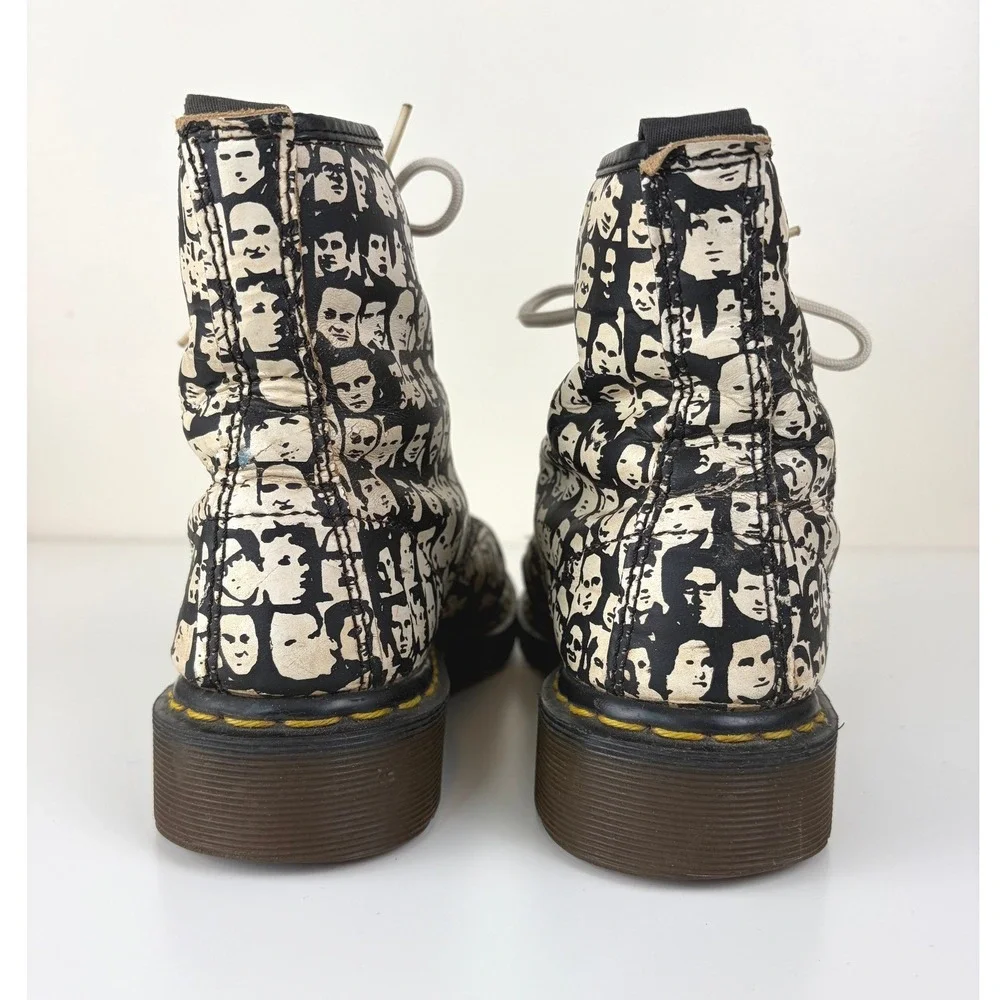 Dr Martens 1460 Small Faces Boots Made in England W8 Rare Vintage 90s